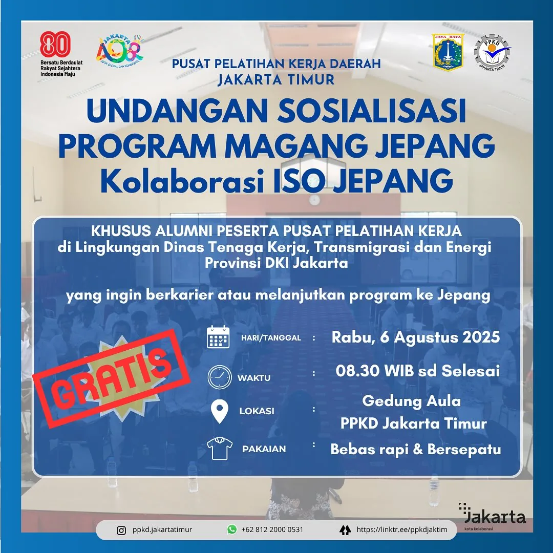 UNDANGAN SOSIALISASI PROGRAM MAGANG JEPANG – PPKD KABUPATEN DHARMASRAYA
